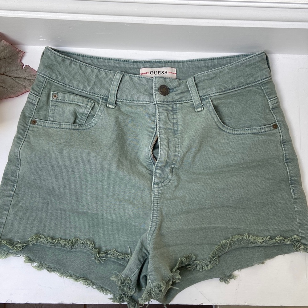 Guess Green Jean Shorts